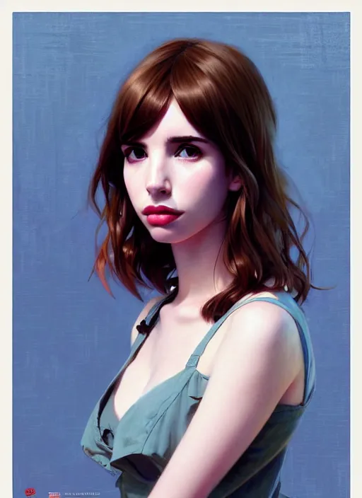 Prompt: emma roberts | | fine detail!! anime!! realistic shaded lighting!! poster by ilya kuvshinov katsuhiro otomo, magali villeneuve, artgerm, jeremy lipkin and michael garmash and rob rey, enjoy herself