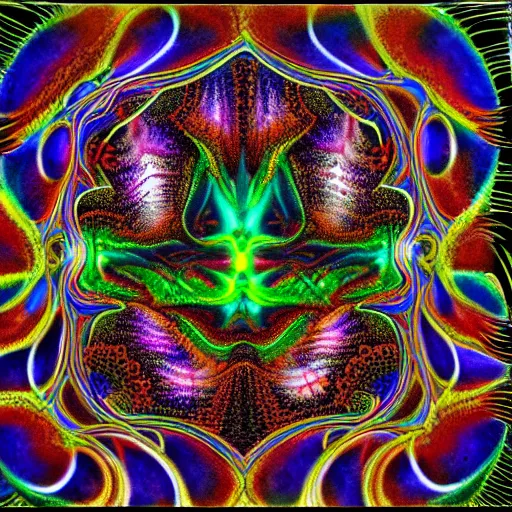 Image similar to highly detailed fractals, dmt vision, psychedelic painting