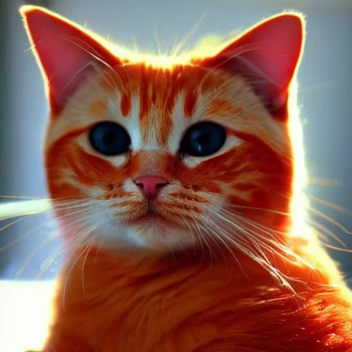 Prompt: photo of a really cute orange cat