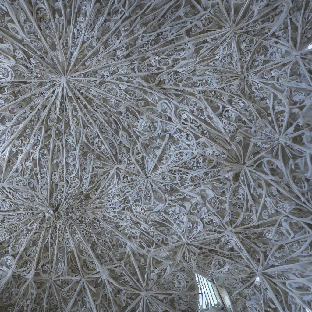 Image similar to an origami cathedral, made of paper, photorealistic, hd