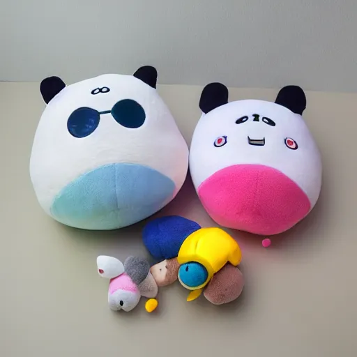 Image similar to squishable plush, squishables, stork wearing a suit