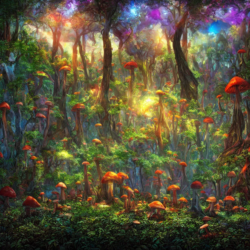 Prompt: bright, colorful, realistic, detailed from Elder Scrolls: shivering isles concept mania mushroom forest realm of madnessa portrait backlighting, kodachrome, high contrast, highly detailed, sharp focus, digital painting, concept art, illustration, trending on artstation, comic book by Alex Ross and Adam Adamowicz cover art