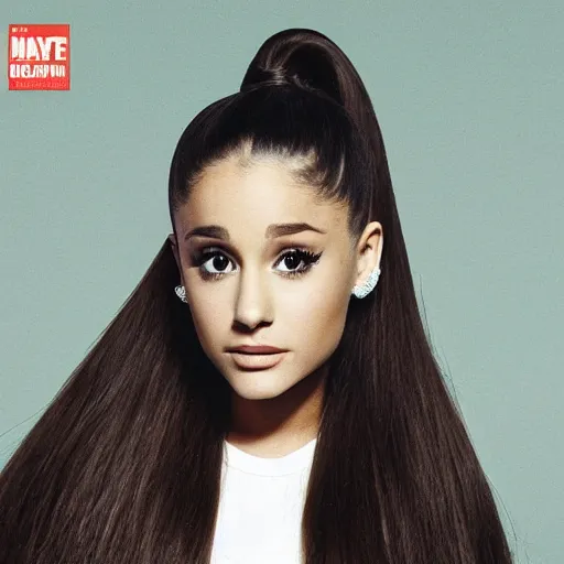 Prompt: Ariana grande on the die lot album cover,