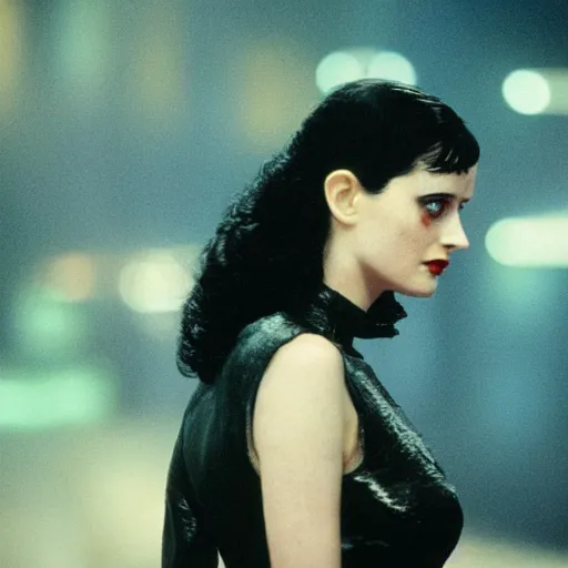 Image similar to a movie still of eva green in blade runner