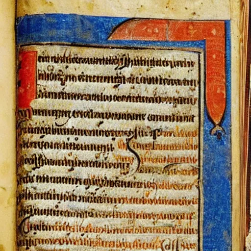 Prompt: a medieval manuscript prophesying coronavirus
