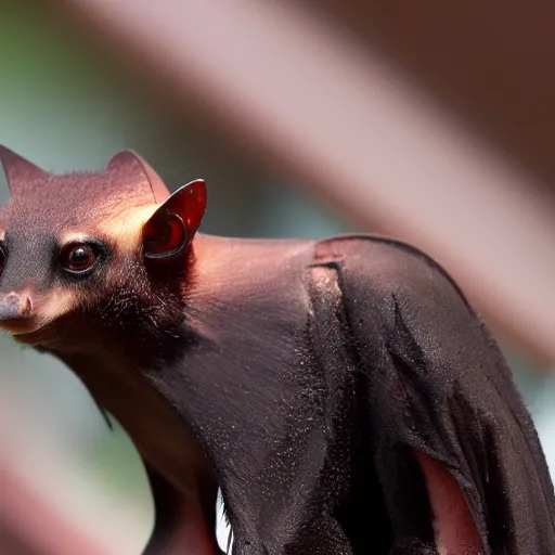 Prompt: photo of a fruit bat