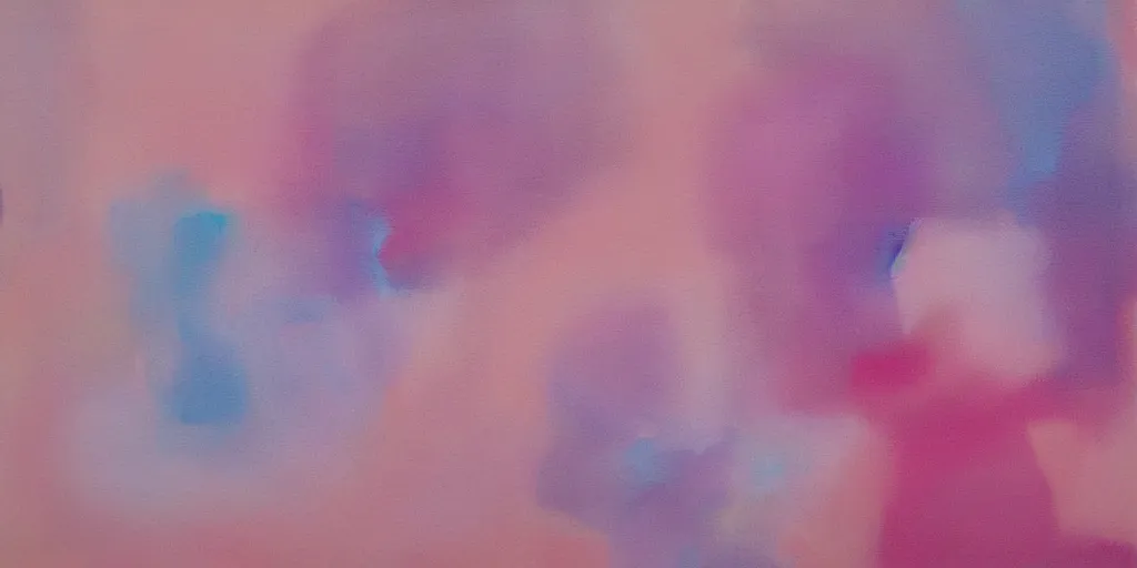 Image similar to an abstract painting of blush pastel blobs with smooth color transitions