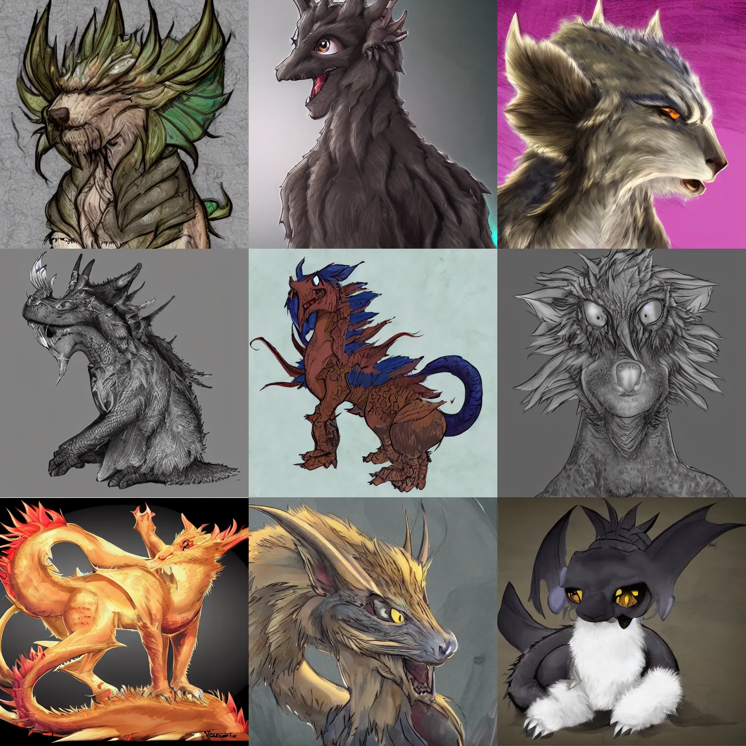 Prompt: a furred dragon, commission on furaffinity, high quality digital art