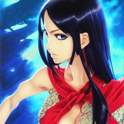 highly detailed vfx portrait of nico robin by eiichiro