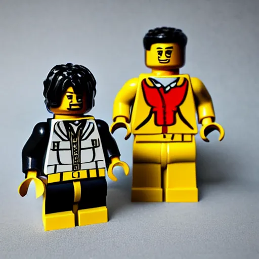 Prompt: lego version of pulp fiction. photograph, photographic, 3 5 mm