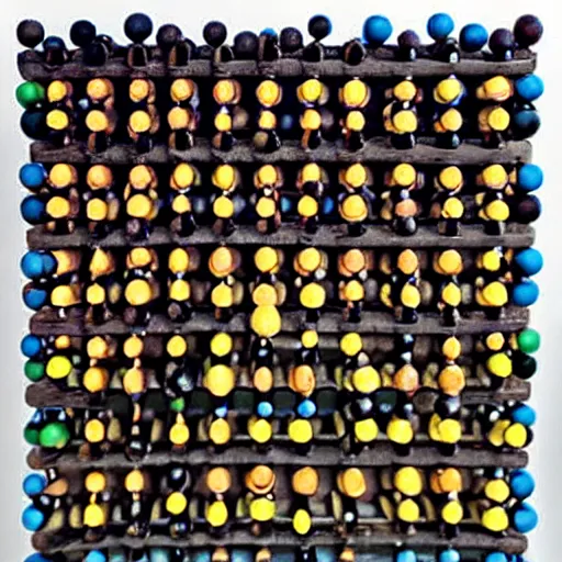 Image similar to photo of abacus made of eyes