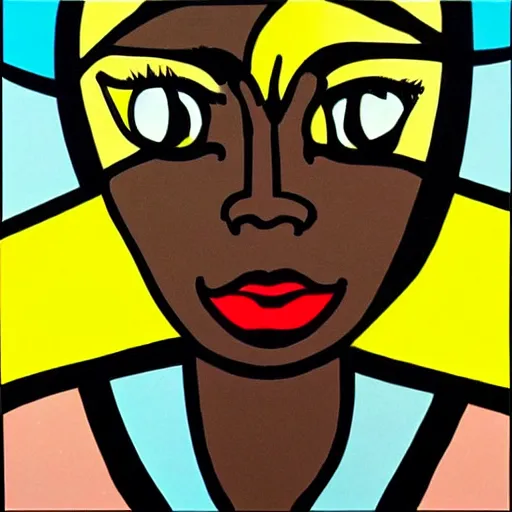 Prompt: “Drowning African Girl” by Roy Lichtenstein