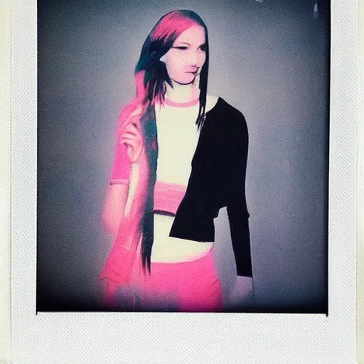 Image similar to glitch fashion, polaroid photo, perfect photo, photo pinterest