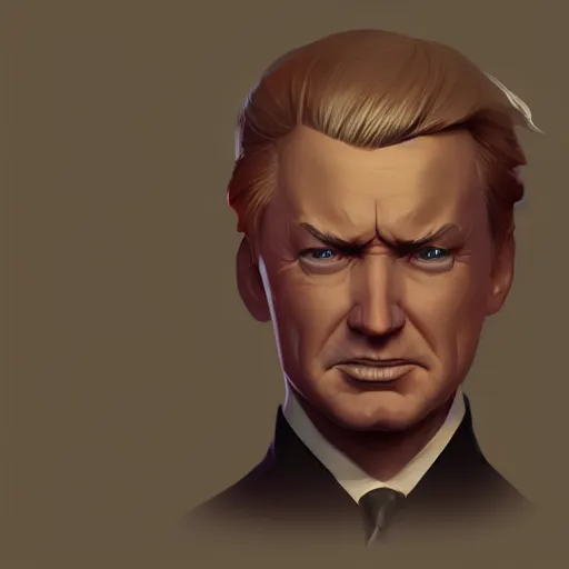 Image similar to Portrait of Donald Trump, Blizzard concept art, global illumination lighting, artstation lois van baarle, ilya kuvshinov, rossdraws