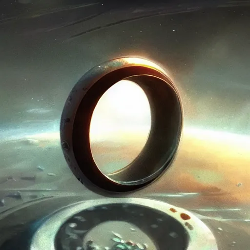 Image similar to a futuristic planetary ring highly detailed, smooth, sharp, rays of light, award winning art by greg rutkowski