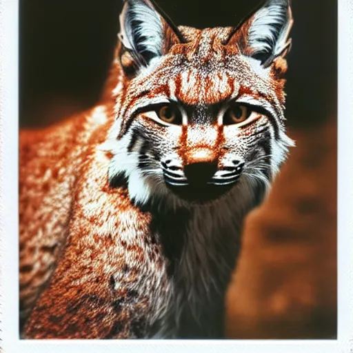 Prompt: polaroid of a lynx