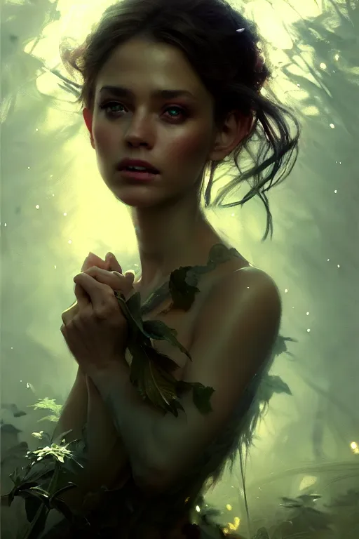 Image similar to cinematic shot of an epic portrait of a fairy dressed in military clothes, shiny skin, beautiful eyes, beautiful, small details, night setting, realistic poster with volumetric light from craig mallism, artgerm, jeremy lipkin and michael garmash, unreal engine, radiant light, detailed and complex environment, digital art, trends at art station, a masterpiece