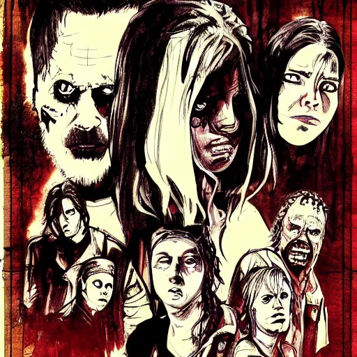 Image similar to the walking dead poster drawn by jeremy hann