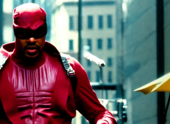 Prompt: film still of stevie wonder as matt murdock in daredevil, 8 k