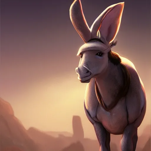 Image similar to Walter white as an anthropomorphic Donkey, huggy wuggy from poppy playtime video game, fullbody, ultra high detailed, glowing lights, oil painting, Greg Rutkowski, Charlie Bowater, Beeple, unreal 5, DAZ, hyperrealistic, octane render, RPG portrait, dynamic lighting, fantasy art, beautiful face