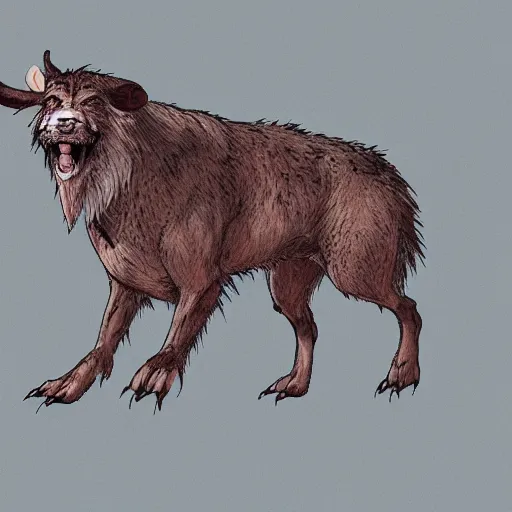 Image similar to milosk warg. a huge warg who inhabits milosk hills and steals cattle at night