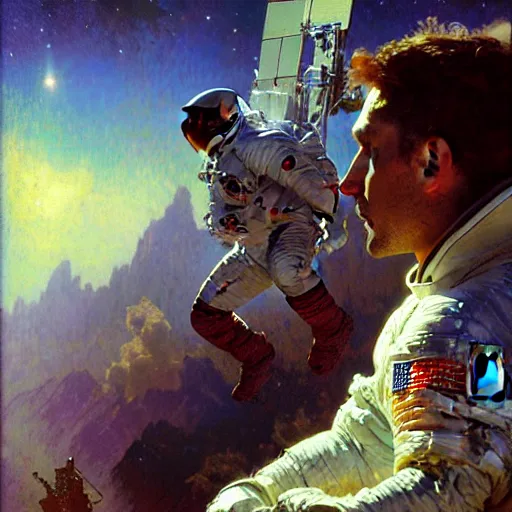 Image similar to astronaut, painting by gaston bussiere, craig mullins, greg rutkowski, alphonse mucha