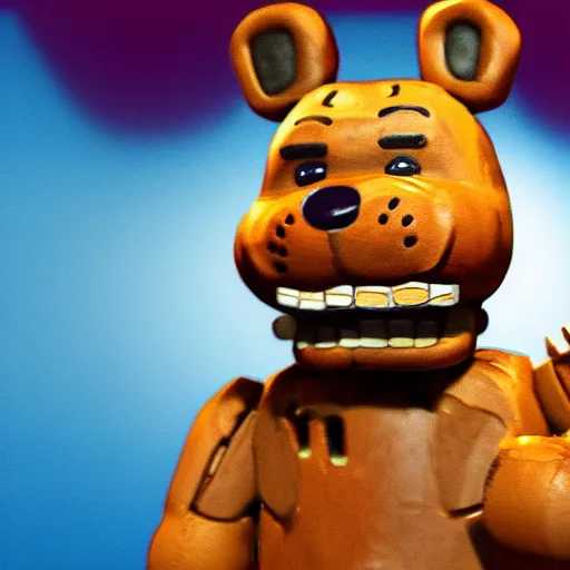 Prompt: a photo of real freddy fazbear inside the house