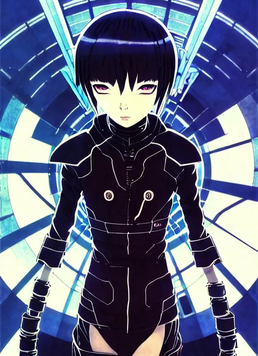 Image similar to tsutomu nihei, anime reol by ilya kuvshinov, last exile, murata range, fine detail, perfect anime face, dramatic lighting, dynamic composition, art deco, cel shading, vivid, rich texture, alphonse mucha, ( ( ( colorful ) ) ), ( ( ( yoshinari yoh ) ) ), loish, guweiz