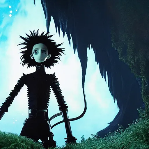 Image similar to edward scissorhands in made im abyss