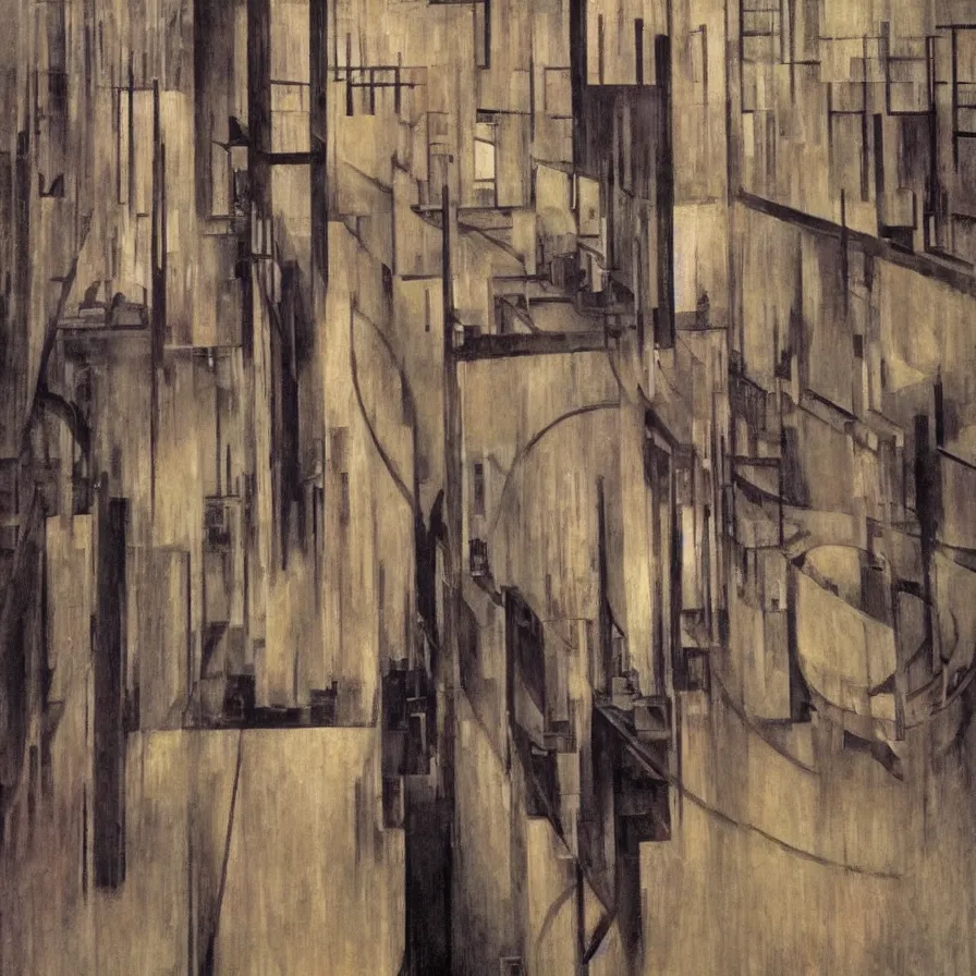 Prompt: artwork about time dragging on for too long, by charles rennie mackintosh. atmospheric ambiance. depth of field and tridimensional perspective. foggy.