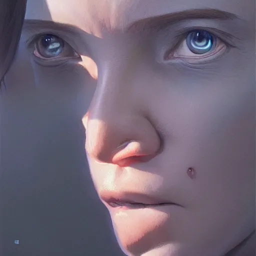 Image similar to A ultradetailed beautiful portrait of a alien , Oil painting, by Ilya Kuvshinov, Greg Rutkowski and moebius, alien art-H 768