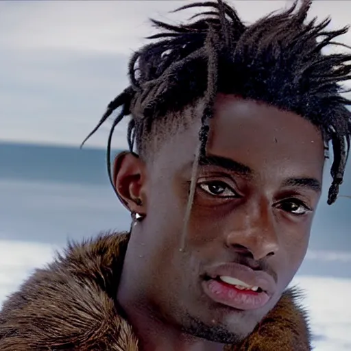 Image similar to playboi carti in vikings 4 k the detailed super realistic