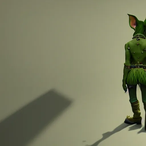 Image similar to medium portrait of a goblin, green skin, high collar, fashionable jacket, ffxiv, final fantasy 1 4 screenshot, octane render, 8 k, fantasy, rule of thirds, sharp focus, greg rutkowski