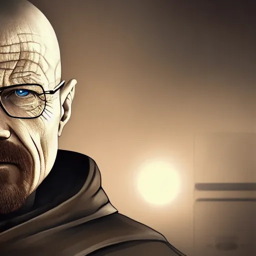 Prompt: Walter White is Emperor Palpatine, hyperdetailed, artstation, cgsociety, 8k