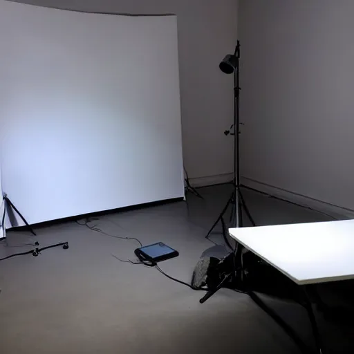 Prompt: an ultra high definition professional studio quality photograph. the photo is set in a plain empty white studio room with a plain white plinth in the middle of the room, a mobile phone is on top of plinth in the centre of the photograph. three point light.