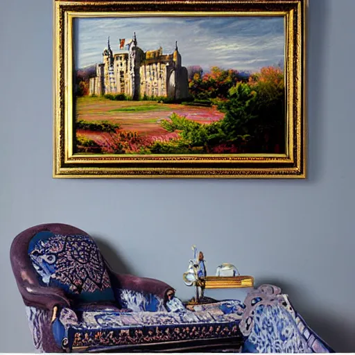 Image similar to painting of castle no frame