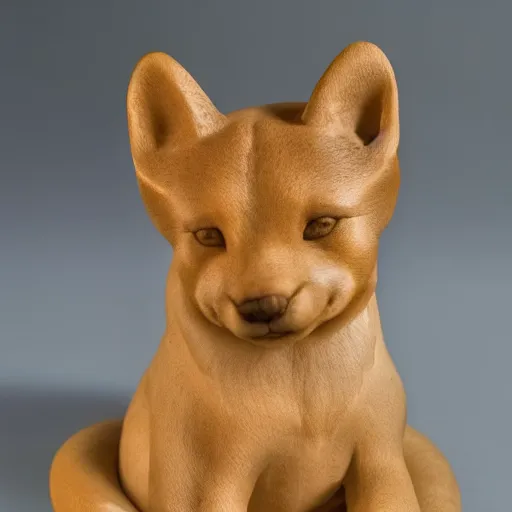 Image similar to a very beautiful intricately shaped organic sculpture carved from steamed buns depicting a shiba inu. studio lighting, high resolution, high quality, dark background