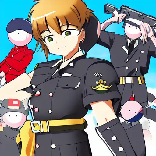 Image similar to anime armed forces