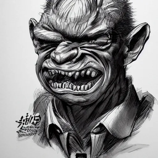 Prompt: a grotesque, horrid abomination by Kim Jung gi