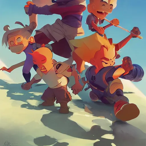 Image similar to hero world rugrats, behance hd by jesper ejsing, by rhads, makoto shinkai and lois van baarle, ilya kuvshinov, rossdraws global illumination