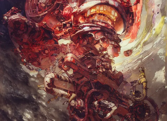 Image similar to art by yoshitaka amano, katsuhiro otomo, and erik jones, inspired by akira anime, smooth texture, intricate oil painting, high detail illustration, sharp high detail, manga and anime 1 9 9 9