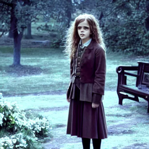 Image similar to photograph. [ young ] emma watson as hermione granger 2 0 0 4. extremely detailed. 4 k. screenshot.