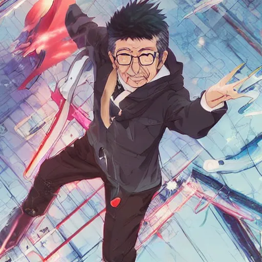 Prompt: An anime portrait of Jean-Luc Mélenchon, by Stanley Artgerm Lau, WLOP, Rossdraws, James Jean, Andrei Riabovitchev, Marc Simonetti, and Sakimichan, tranding on artstation with a blend of manga-style art, augmented with vibrant composition and color, all filtered through a cybernetic lens, studio lighting, lit by flashing pixel light