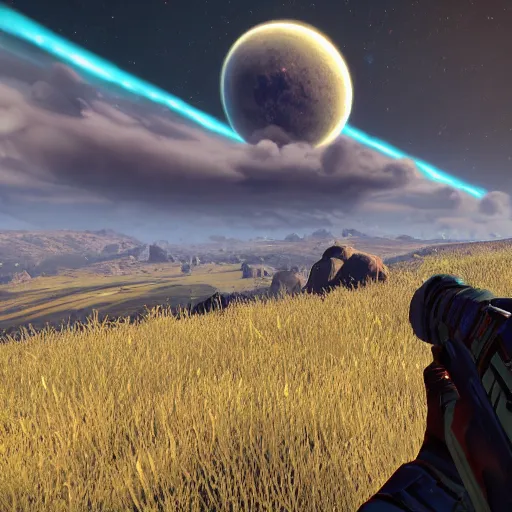 Image similar to a marvelous no man's sky screenshot