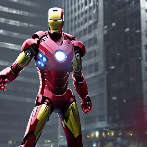 Prompt: iron man killing pedestrians, 4k realistic photo