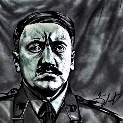 Prompt: Adolf Hitler by Yoji Shinkawa