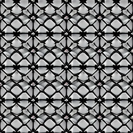 Image similar to tiled texture of perfectly symmetric hexagons, black and white, symmetric