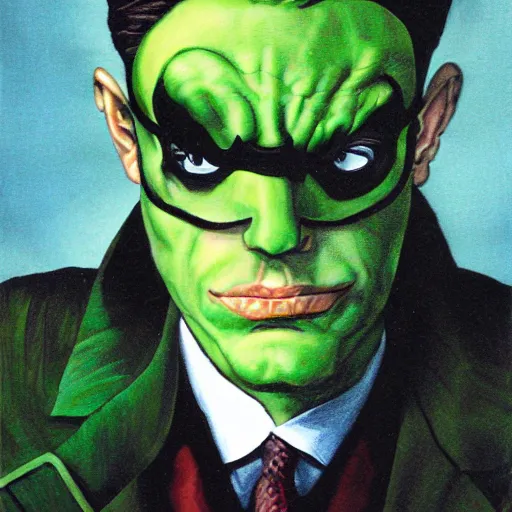 Image similar to portrait of the riddler