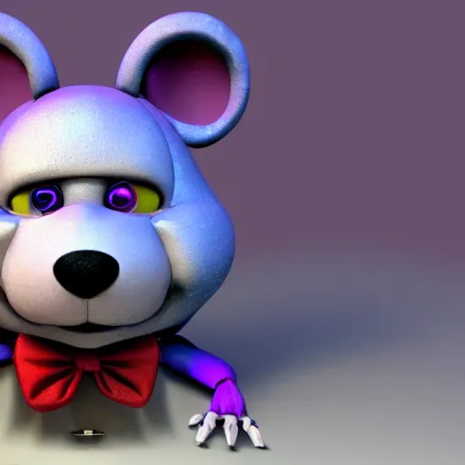 Prompt: evil animatronic rat, 3d render, Chuck E. Cheese, parody, behance, HD render, unity, cinematic, five nights at Freddy’s Trending on artstation.