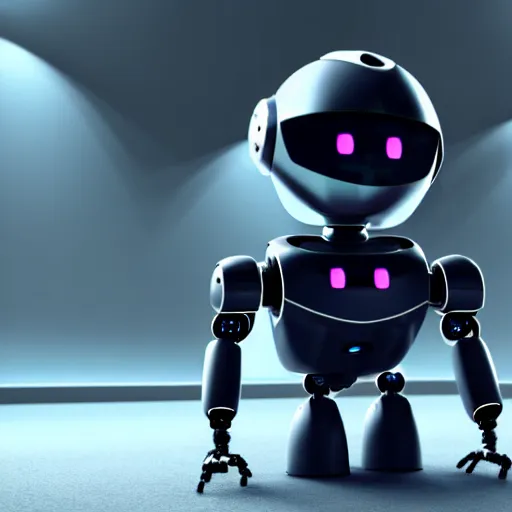 Image similar to a cute little robot. super realistic 8 k render of a dark hooded powerful elegant, cinematic composition